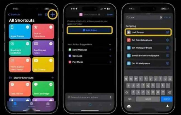 万柏林苹果14锁屏维修店分享iPhone14升级iOS16.4后如何创建锁屏快捷方式 